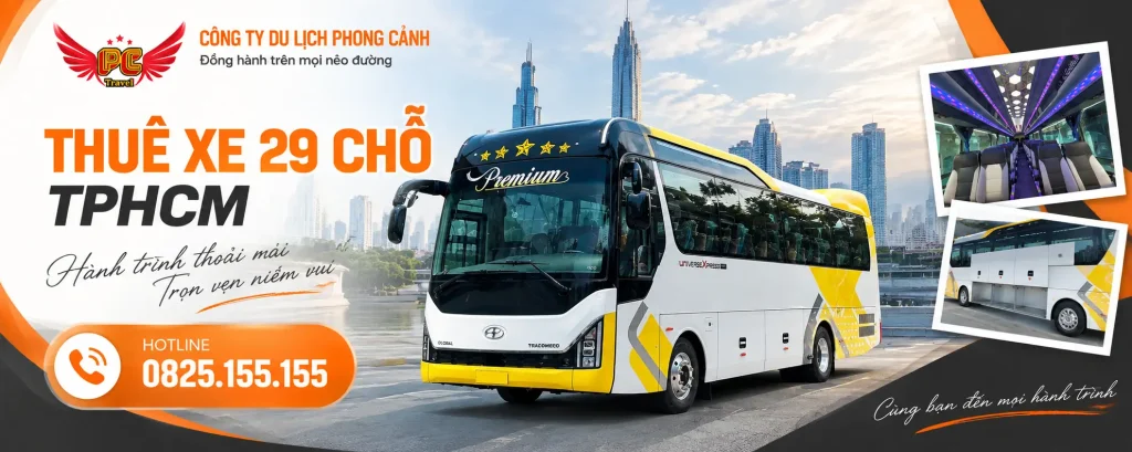 banner cho thuê xe 29 chỗ tại tphcm